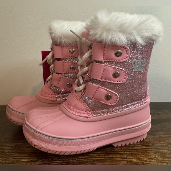 Juicy Couture JJK LIL ESCALON Pink Glitter Boots. NWT/box various toddler sizes - Picture 1 of 5